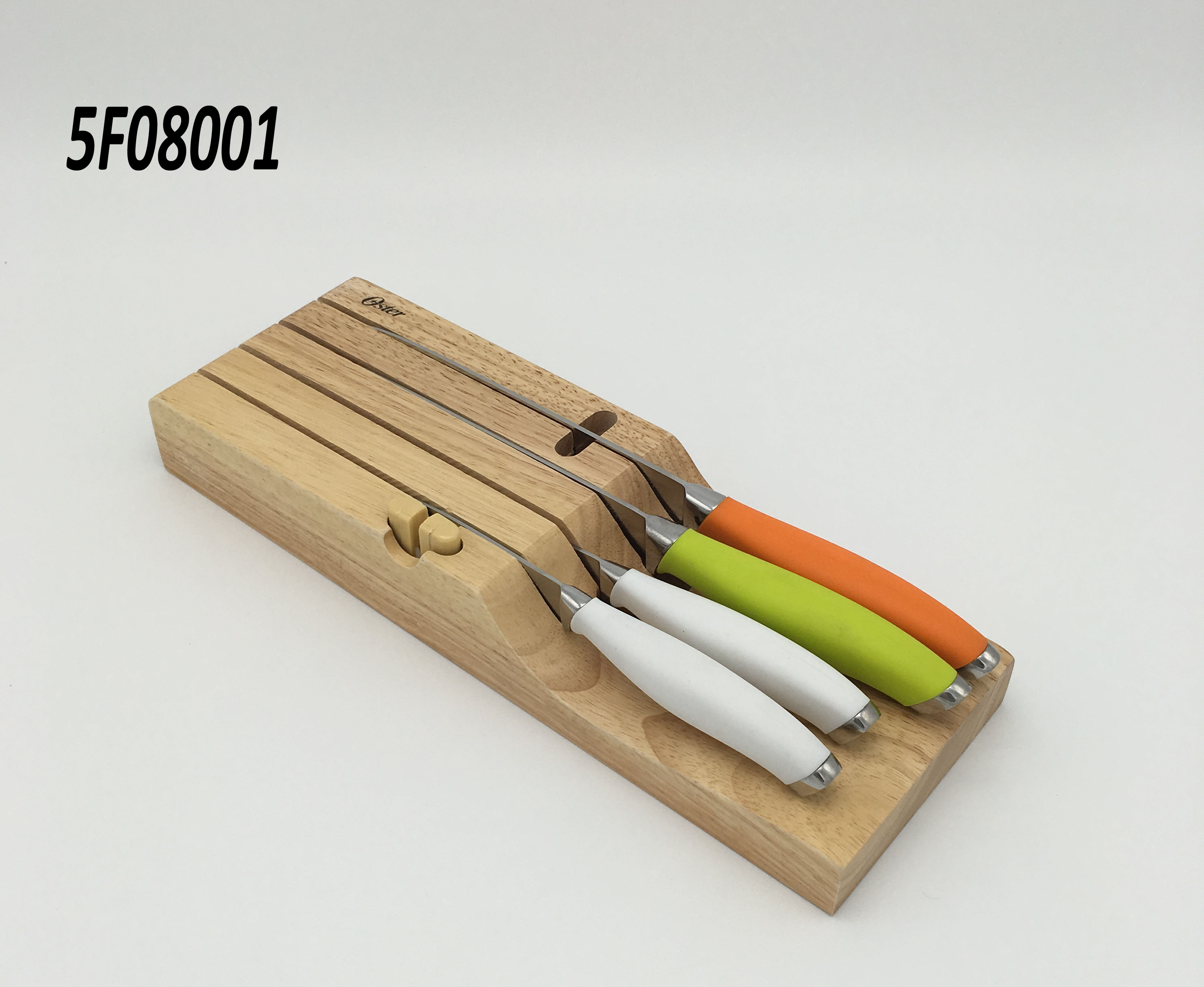 5 pc knife block set