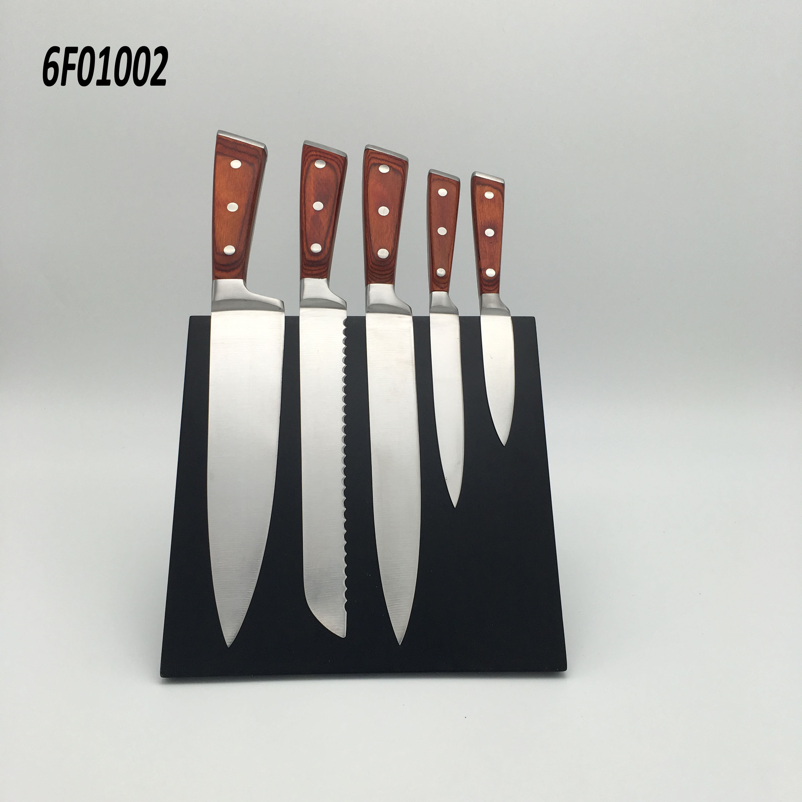 6 pc knife block set