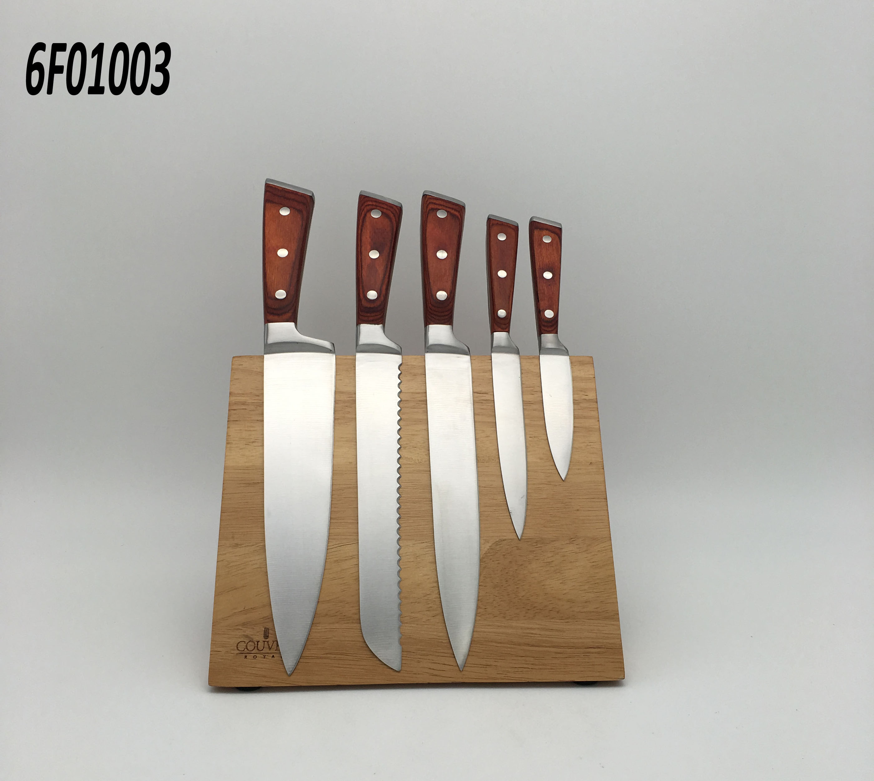 6 pc knife block set